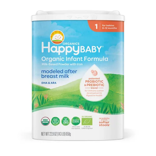 HAPPY BABY Etapa 1, 0-12 meses, fórmula orgánica para bebés, 22.9 onzas