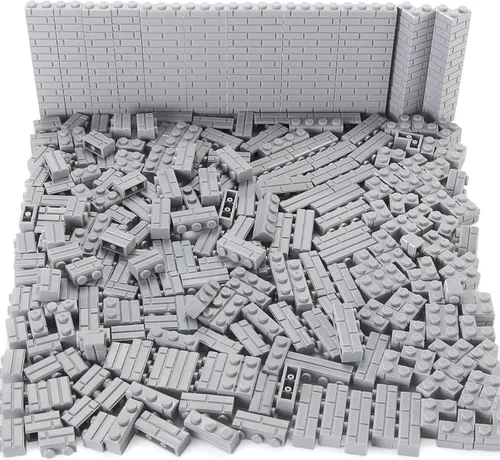 Vista 7 de Feleph Juego de ladrillos de perfil de mampostería a granel de 260 piezas de bloques de construcción para pared de construcción de casas, piezas MOC