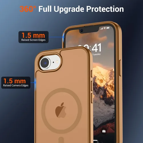 Vista 630 de SUPFINE - Funda magnética para iPhone 13 Pro Max (compatible con MagSafe), (protección contra caídas de grado militar de 10 pies), delgada, Negro