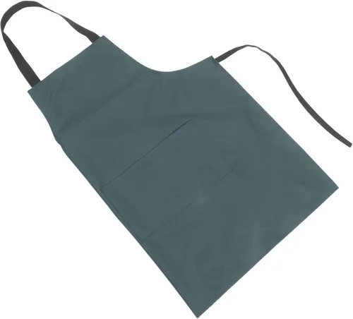SECFOU Waterproof Pvc Chef Apron with Pocket Waist Bib Apron for Men and Women Suitable for Indoor Work and Restaurant Use Olive Green