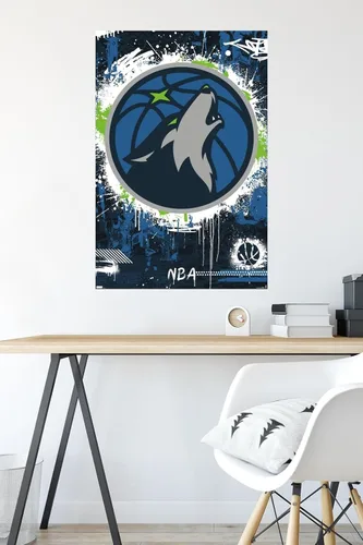 Vista 6 de Trends International NBA Minnesota Timberwolves - Póster de pared con logotipo Maximalist 23