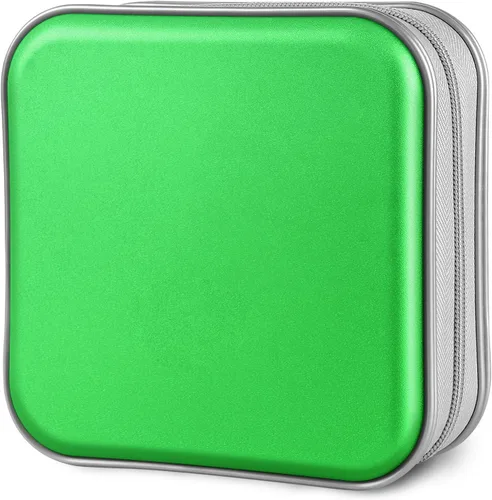 Vista 55 de Funda para CD, capacidad para 40 unidades, para CD/DVD, cartera, de plástico duro, DVD, para coche, hogar, oficina, viajes (negro)