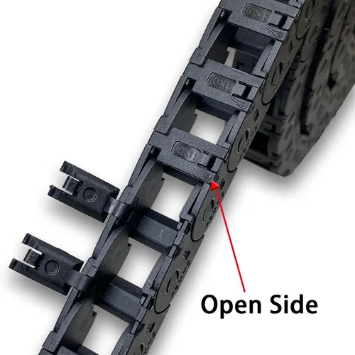 Vista 5 de 2 unidades de 39.4 pulgadas de cadena de arrastre tipo abierto R18 cadena de cable de alambre para fresadora CNC e impresora 3D, 2 pares adicionales