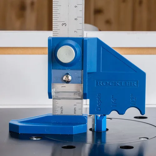 Vista 3 de Rockler Herramienta de calibre central/profundidad de broca de enrutador de 12 pulgadas, herramientas de medición de carpintería de calibre