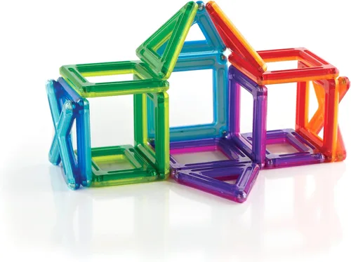 Vista 6 de Guidecraft PowerClix - Juego de bloques de construcción magnéticos con marco, 26 piezas, juguete educativo de construcción creativa