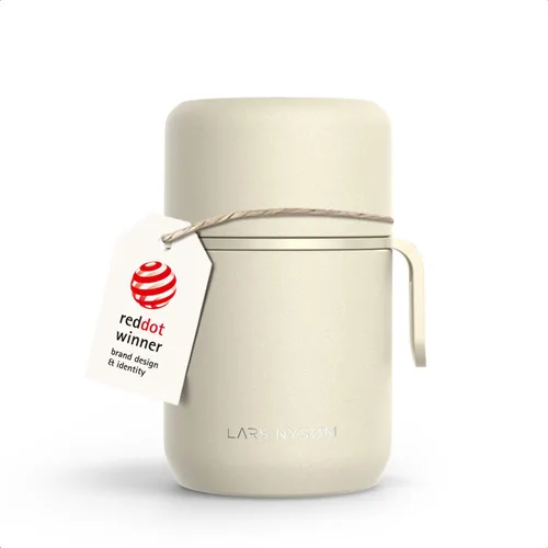 Vista 13 de LARS NYSØM Tarro de alimentos aislado al vacío de acero inoxidable, a prueba de fugas, para alimentos fríos y calientes, boca ancha, recipiente