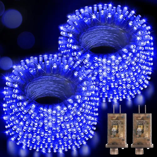 Vista 26 de Hezbjiti Luces de Cadena Navideñas LED de 1000 LED 403 Pies para Exteriores, 8 Modos de Iluminación IP44 Luces de Hadas Impermeables