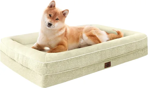 Vista 17 de Camas impermeables de espuma viscoelástica para perros extra grandes, camas ortopédicas antideslizantes y lavables para mascotas con funda extraíble