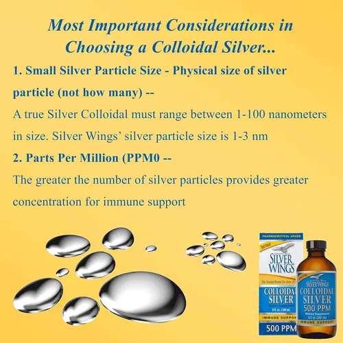 Vista 7 de Natural Path Silver Wings Plata coloidal 500ppm (2,500mcg) Suplemento de apoyo inmunológico 8 fl. oz.