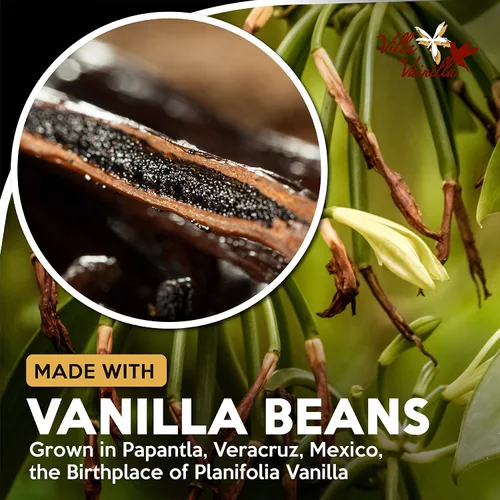 Vista 5 de Villa Vainilla Extracto de vainilla pura, Elixir Premium Mexican Vanilla Extracto de vainilla puro natural Para chefs y cocina casera Perfecto