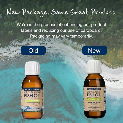 Vista 7 de Wiley's Finest Wild Alaskan Fish Oil Summit DHA Liquid – 2140 mg de DHA y 460 mg de Omega-3 EPA – Suplemento líquido con sabor cítrico – 4.23 oz