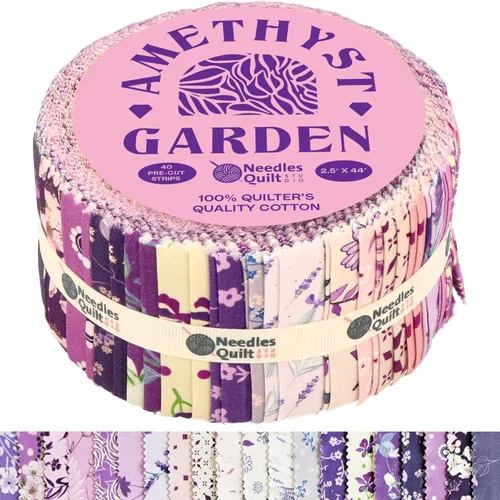 Jelly Roll - 40 tiras de 2.5 x 44 pulgadas | Paquetes de tiras de algodón – Tela acolchada perfecta para coser, proyectos de edredón precortados,