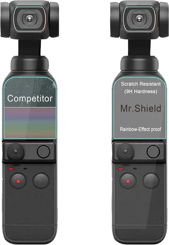 Vista 5 de Mr.Shield Protector de pantalla para cámara DJI Osmo Pocket 2 [lente+pantalla LCD] [3+3 unidades] [vidrio templado] [vidrio japonés con dureza 9H]