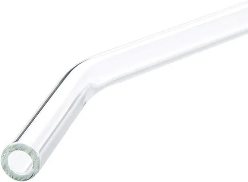 Vista 4 de Halm - Pajitas de vidrio – 6 popotes cortos de 6 pulgadas doblados reutilizables + cepillo de limpieza sin plástico – Apto para lavavajillas