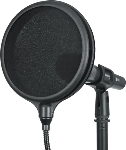 Vista 5 de Gator Frameworks Split Level Double Layered Pop Filter with Attachment Clamp; Fits Most Standard Microphone Stands (GM-POP Filter)