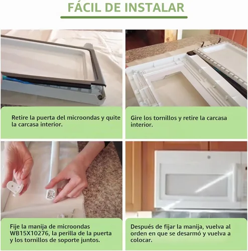 Vista 8 de WB15X10276 - Manija de puerta de microondas de repuesto para GE Microwave AP5790515 PS8754173 261300714903