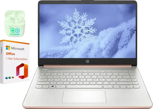 HP Computadora portátil de negocios LED de 14 pulgadas, 8 GB de RAM 64 GB eMMC, procesador Intel Quad-Core N4120, Windows 11 S Laptop con Microsoft