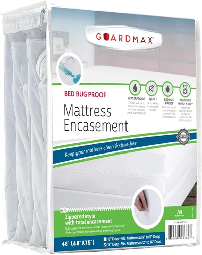 Vista 50 de Protector de colchón Guardmax con cremallera funda contra insectos para cama 100% impermeable suave, hipoalergénico y transpirable