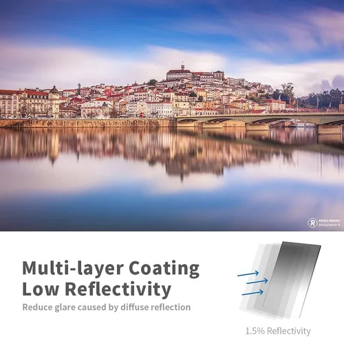 Vista 3 de K&F CONCEPT 100X150mm Square Soft GND8 (3 Stop) Filtro de densidad neutra graduado suave con 28 recubrimientos multicapa impermeable/resistente a