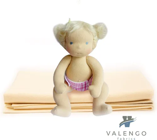 Vista 6 de VALENGO - Tela de tono de piel de alta calidad para fabricación de muñecas, 100% algodón entrelazado, tela de color de piel de muñeca Waldorf - 1