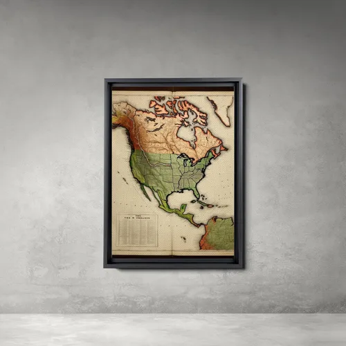 Vista 2 de Usa map wall art, Wall Decor, Home Decor, Houswarming Gift, United States Map, Birthday gift, home decor, Canvas Wall Art, dial, compass, atlas