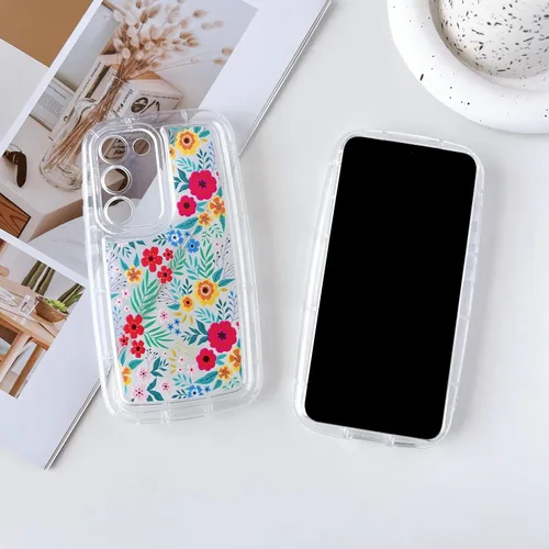 Vista 7 de Jmltech Funda para Samsung Galaxy S23, para Samsung Galaxy Ultra, delgada, bonita, protectora, transparente, floral, para Samsung