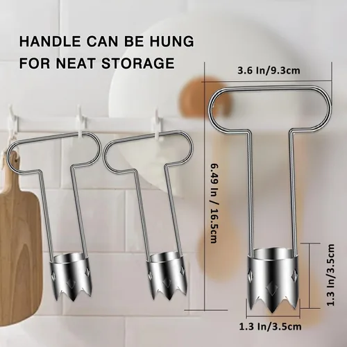 Vista 2 de Herramienta de extracción de semillas de pimienta, descorazonador de frutas de acero inoxidable mejorado 2026, cortador de frutas reutilizable
