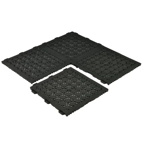 Vista 3 de Greatmats StayLock - Azulejos perforados de 0.5 pulgadas x 1 x 1 pies, paquete de 26 unidades (negro)