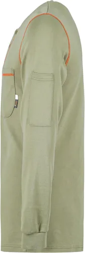 Vista 45 de KONRECO Camisas FR para hombres de manga larga Henley 7oz 100% algodón FRC camisa de soldadura de ropa