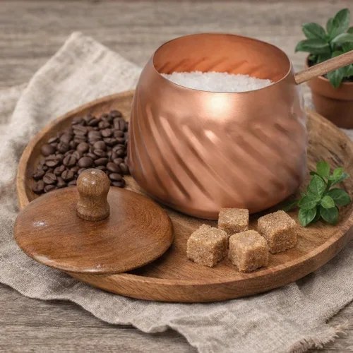 Vista 5 de Frescorr - Azucarero con tapa y cuchara, azucarero de 14 onzas con cuchara, contenedor de azúcar para barra de café, tarro de azúcar, decoración