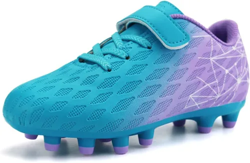 Brooman - Tacos de fútbol para niños y niñas, zapatos deportivos con tacos para usar al aire libre