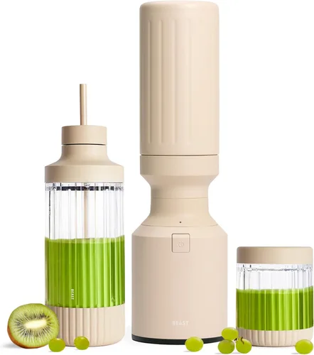Vista 14 de Beast Mighty 850 Plus Licuadora Personal Compacta Premium Batidos, Malts, Aderezos, Salsas Mezcla Hielo y Frutas Congeladas Nuevo Vaso XL