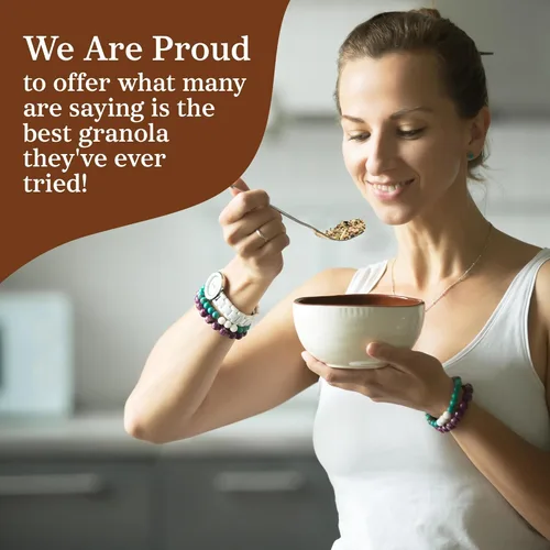 Vista 7 de Maple Nut Kitchen Paquete variado artesanal de granola Bites - Chai de anacardo, chips de moca y dátiles de coco 10 onzas cada uno Sin gluten