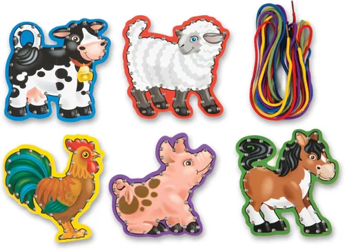 Vista 9 de Melissa & Doug – Juego de encaje y Trace Activity Set: 5 Paneles De Madera Y 5 CORDONES – Granja