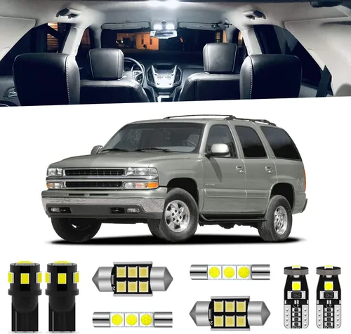 Kit de 20 luces LED interiores blancas para Chevrolet Tahoe/Suburban, GMC Yukon 2000 2001 2002 2003 2004 2005 2006 paquete de iluminación LED