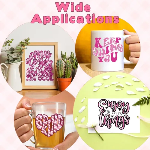 Vista 43 de Tintnut Candy Boho - Vinilo adhesivo permanente, 12 hojas, 12 x 10 pulgadas, patrón de dulces y flores, vinilo autoadhesivo para manualidades