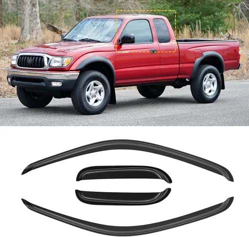 Vista 128 de Visera de ventana para Jeep Cherokee 1984-2001 (Excluye Modelo Limited), Protectores Guards Shields de lluvia de canal exterior, Deflector
