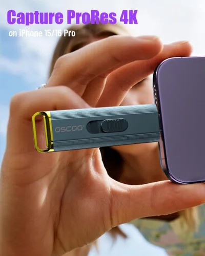 Vista 3 de SSD portátil de 512 GB, hasta 2100 MB/s, compatible con Apple 4K 60fps ProRes, disco duro externo USB 3.2 con USB-C y A para iPhone 15/16/17