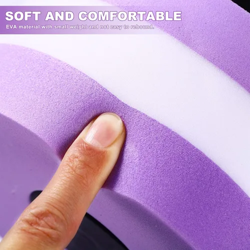 Vista 4 de SEWACC Mancuernas de ejercicio acuático, 2 mancuernas de agua, pesas de agua de espuma, equipo de fitness acuático para aeróbicos acuáticos (morado)