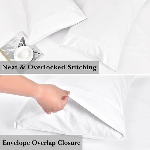 Vista 4 de PHF Juego de sábanas tamaño Queen, sábanas y fundas de almohada de lujo para hotel, 4 piezas, suaves y transpirables, bolsillo profundo de hasta 16