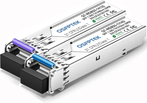 Vista 8 de 1 par de transceptores 10G SFP+ Bidi, módulo SFP monomodo LC 0.35 oz, mini gbic bidireccional de 10 Gb para Cisco SFP-10G-BXD-I