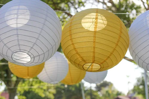 Vista 5 de Just Artifacts - Farol de papel de 24 pulgadas, Blanco, 0.00watts, 0.01 volts