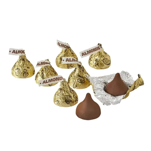 Vista 5 de Gold Kisses Chocolate con leche con almendras, bolsa de 2 lb