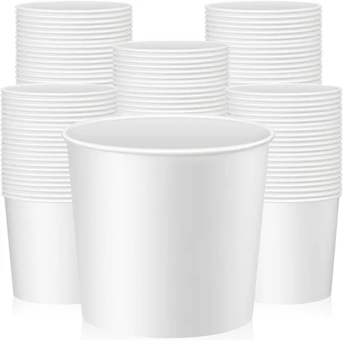 Vista 10 de Hoolerry Paquete de 50 Cubos de Papel de Cartón de 85 oz Cubos de Comida a Granel Contenedor de Comida Desechable para Fiestas de Navidad Bodas Baby