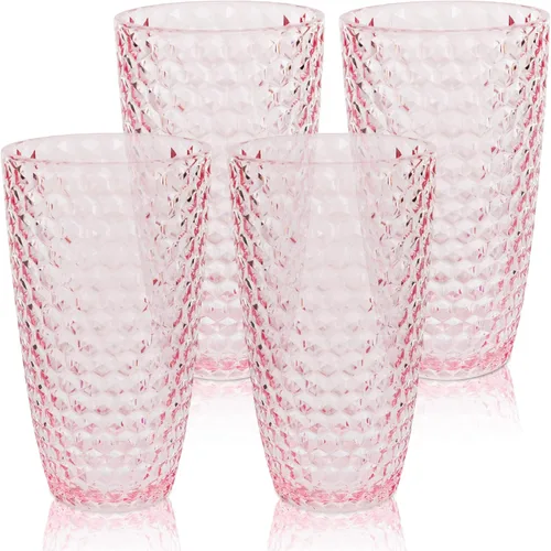 Vista 11 de BELLAFORTE Vaso corto de plástico Tritan inastillable, juego de 4, 12 onzas, vasos para beber Laguna Beach, vasos irrompibles para uso en interiores