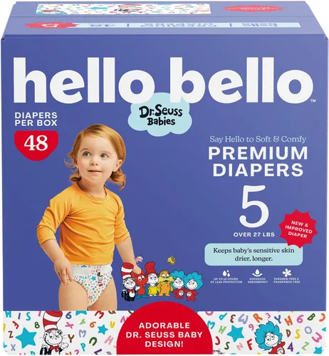Vista 23 de Hello Bello Pañales Premium Talla 1, Diseños Balloon Buddies y Crosshatch Cuties, Caja Club de 82