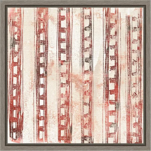 Vista 11 de Amanti Art Framed Canvas Wall Art 16x16 Red Earth Textile IX by June Erica Vess, Framed Wall Art Canvas, Abstract Artwork, Traditional Decor, Small