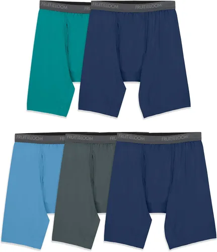 Fruit of the Loom Calzoncillos tipo bóxer micro elásticos para hombre, diseñados para moverse contigo, ligeros y absorben la humedad