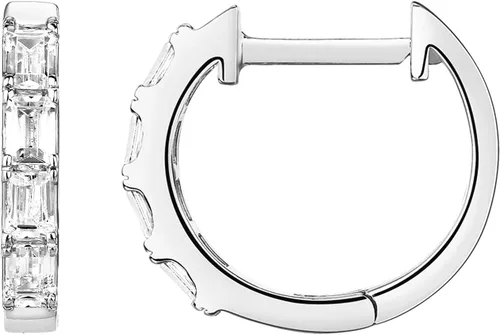 PAVOI 14K Gold Plated Sterling Silver Post Pave Cubic Zirconia Huggie Hoop Earrings for Women