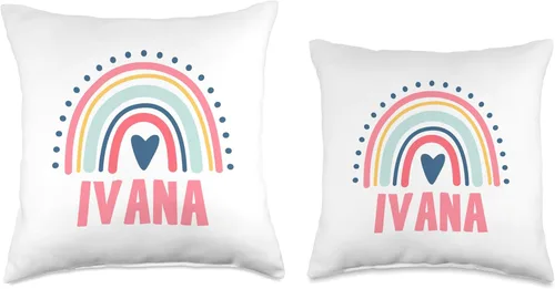 Vista 3 de Ivana Name Custom Woman Myth Legend - Almohada para fiesta de cumpleaños, 18 x 18 pulgadas, multicolor